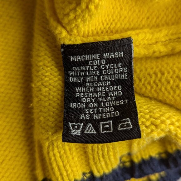 Vintge Norton McNaughton Stylish Preppy Yellow Sweater Red & Black Trim Size XL - Picture 10 of 15